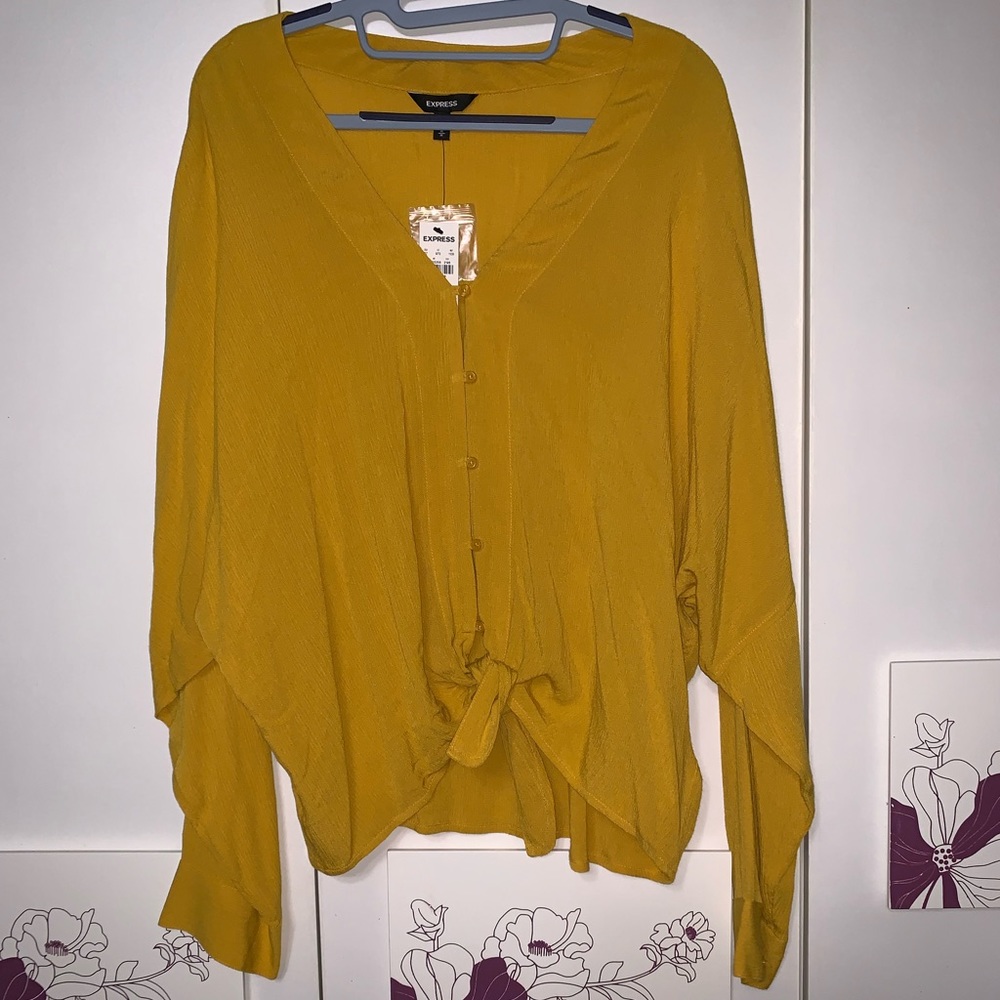 Express button down blouse NWT size M. Price firm